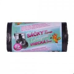 Sáček koš HDPE Top 60l/10my/50ks - černý