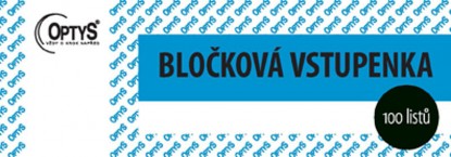 Vstupenka bločková  1-100 - OPTYS