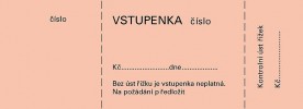 Vstupenka bločková  1-100 - OPTYS