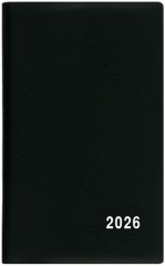 Týdenní diář Alois 90x150mm - PVC černý