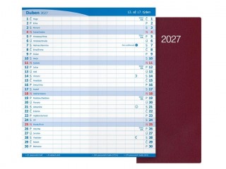 Měsíční diář MFP M101 PVC vínový - 80x180mm