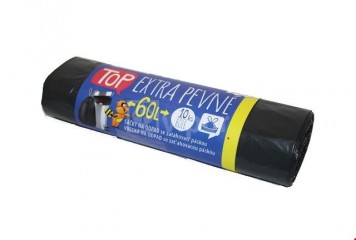 Sáček koš zatah. LDPE 60l/10ks - černý