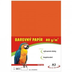 Papír pro VV A3/100/80g-oranžový