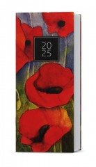 Měsíční diář Božka 79x179mm - kraft Máky