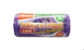 Sáček koš s uchy LDPE 35l/18my/24ks - levandule