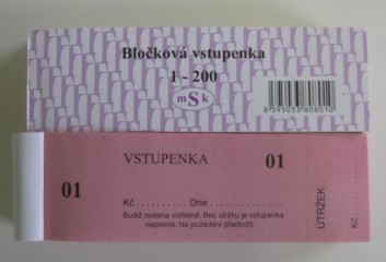 Vstupenka bločková  1-200 - MSK