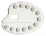 Paleta M bílá - 12 misek
