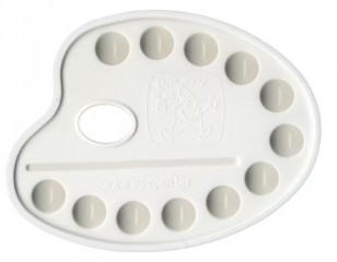 Paleta M bílá - 12 misek