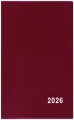 Týdenní diář Alois 90x150mm - PVC bordó