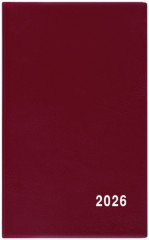 Týdenní diář Alois 90x150mm - PVC bordó