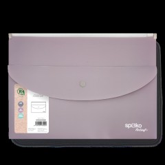 Složka PP A5 - zip + druk, fialová