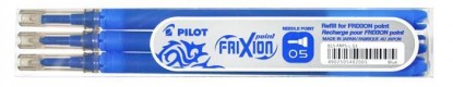 PILOT Náplň Frixion Point 0,25/0,5 - modrá -3ks