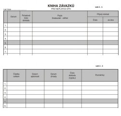 Kniha závazků - přijatých faktur A4/20 l.