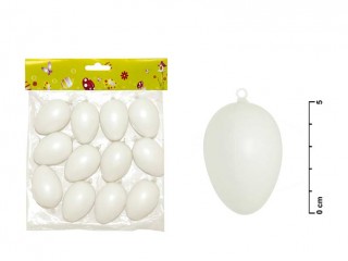 Vajíčka 6cm/12ks - bílá