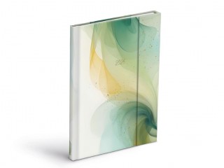 Týdenní diář MFP A5 Lamino magnet - Zelené vlny