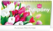 Kalendář stolní PG Tulipány řádkový - 25x12,5cm