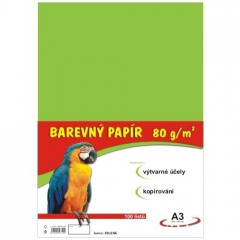 Papír pro VV A3/100/80g-sv.zelený