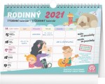 Stolní kalendář PG Rodinný plánovací s háčkem - 30x21cm