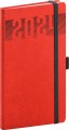 Týdenní diář PG Silhouette kapesní - červený 9x15,5cm