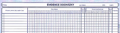 Evidence docházky A4/20