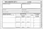 Reklamační listy A5 oboustranné 50 l.